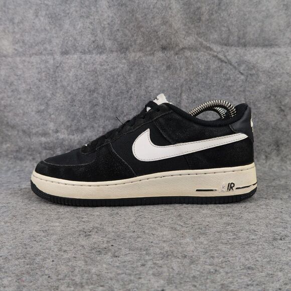 Nike Shoes Youth 5.5 Sneakers Air Force 1 Lifestyle Active Casual Leather Black - Picture 4 of 14